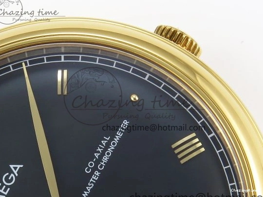 0124 WeatherProof De Ville Power Reserve YG MKF 1:1 Best Edition Black Dial on Black Leather Strap A 7758